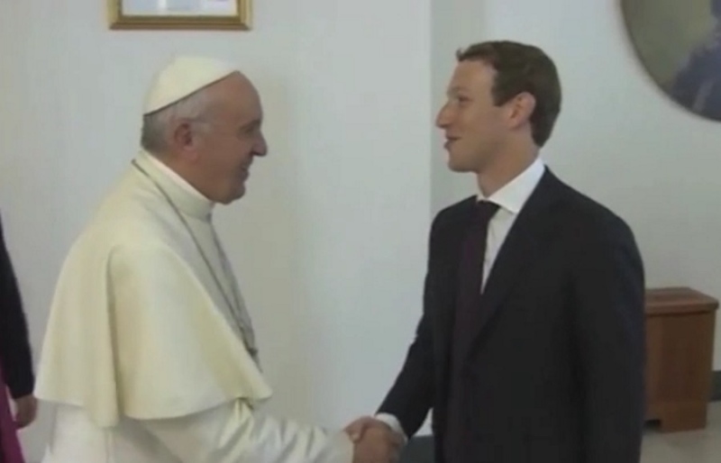 Papa Francisco e Mark Zuckerberg