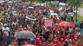 Manifestação contra a reforma da previdência em Palmas 
