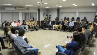 Reunião contou com representantes da PM, FCP, Sesmu, Polícia Civil e MPE