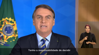 Assista ao pronunciamento do Presidente Jair Bolsonaro desta quarta-feira (8)