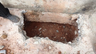 Escavação encontrada no pavilhão B da CPP de Palmas