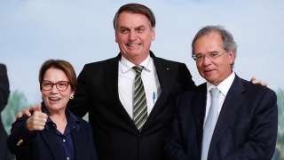 Jair Bolsonaro, Tereza Cristina e Paulo Guedes
