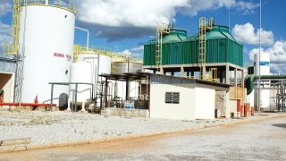 Complexo industrial da usina de biocombustível da Bionasa em Porangatu, norte goiano