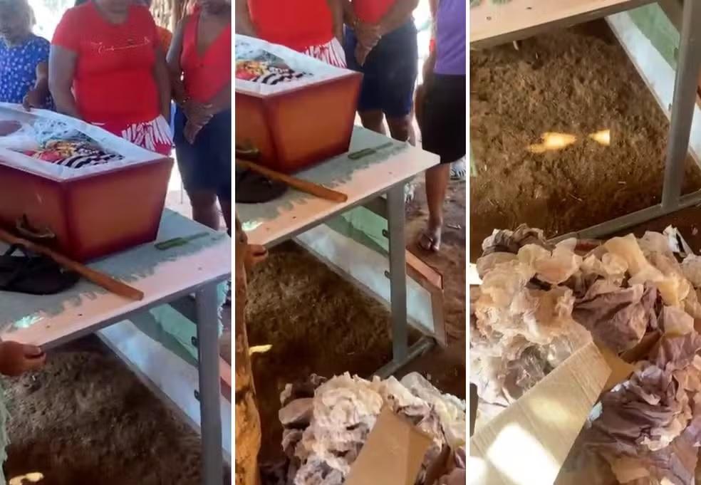 Família diz que encontrou corpo em caixão junto com lixos (Arquivo pessoal/Valci Sinã)