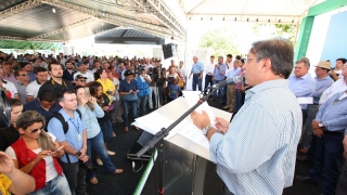 Marcelo Miranda durante abertura oficial da Agrotins, ontem, em Palmas