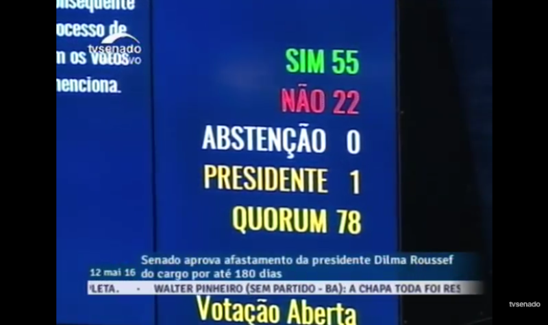 Dilma Rousseff é afastada pelo Senado por 180 dias e Temer assume a presidência do Brasil