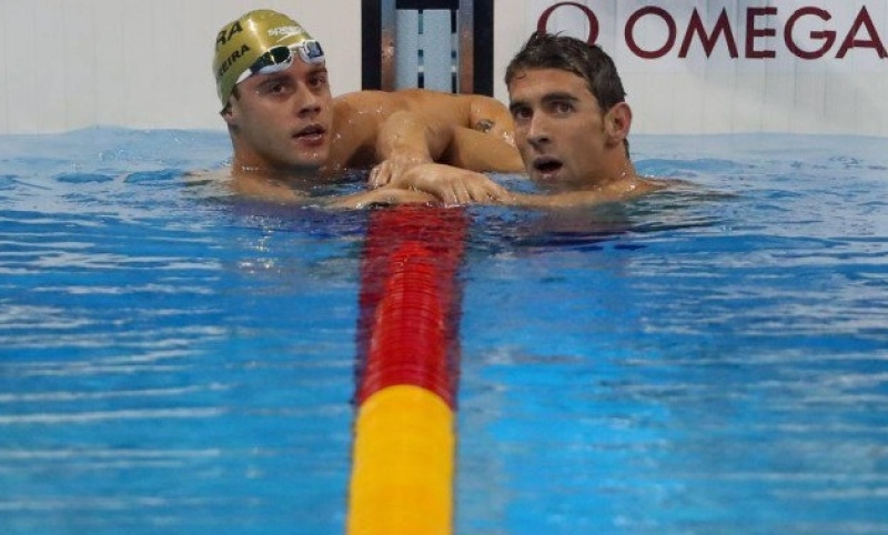 Thiago Pereira e Michael Phelps