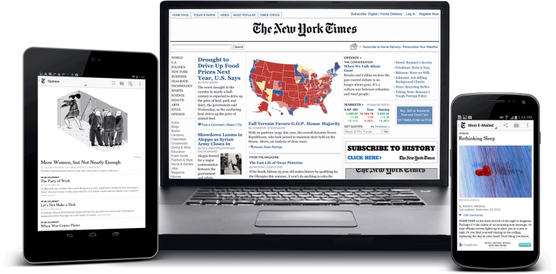 'The New York Times' chega a 1,3 milhão de assinantes digitais