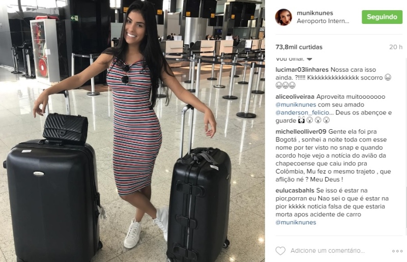 Após foto viajando para Colômbia e falsa notícia de morte, Munik não estava no avião da Chapecoense