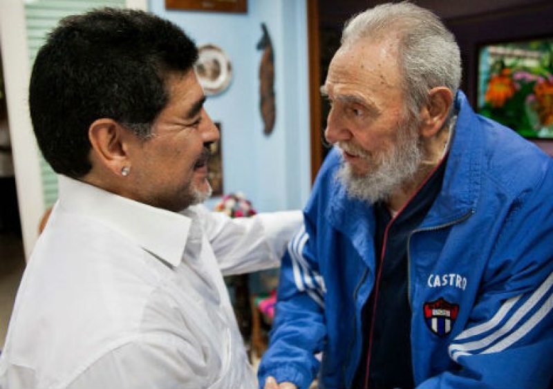 Maradona e Fidel Castro