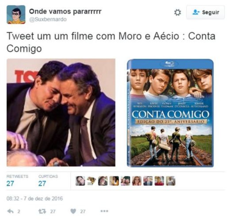 Fotos de Sérgio Moro e Aécio Neves em cerimônia viraliza nas redes sociais