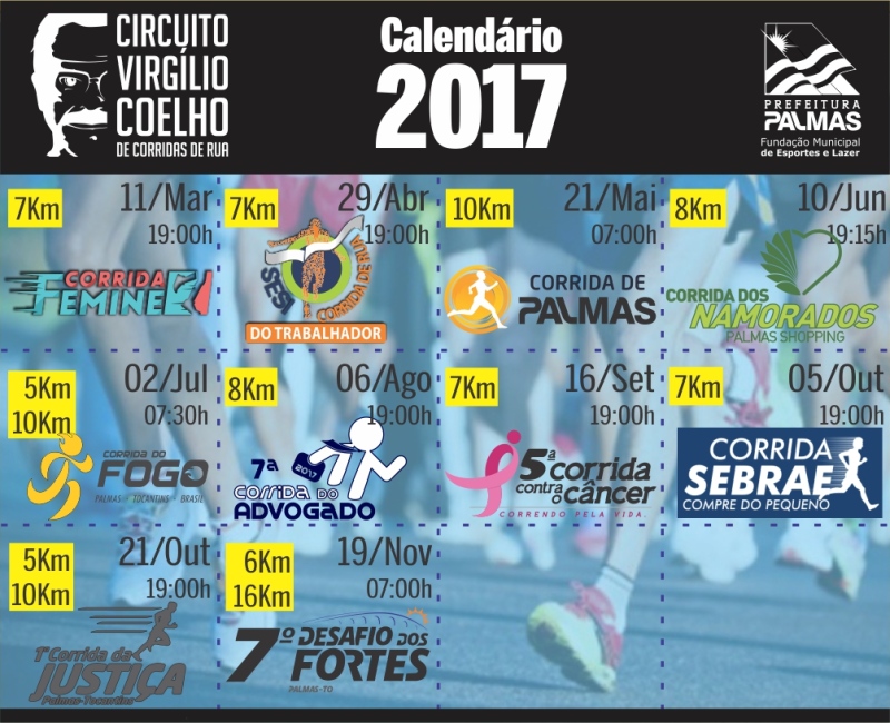 Calendário Virgílio Coelho 2017