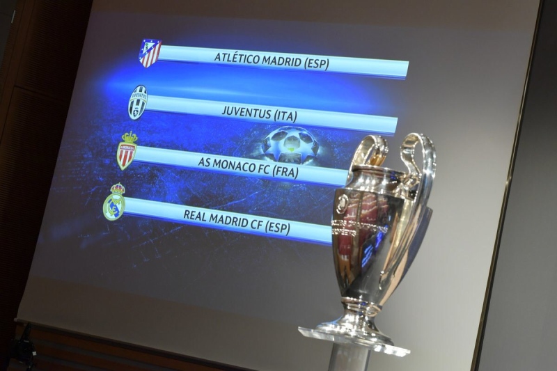 Semis da Liga dos Campeões terão Real x Atlético de Madri e Monaco x Juventus