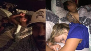 Homem faz uma selfie ao encontrar namorada na cama com amante