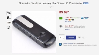 Mesmo modelo de gravador usado por Joesley Batista está à venda na internet