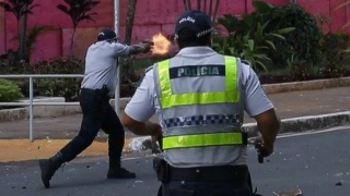 Policiais são flagrados atirando com arma de fogo durante protesto em Brasília