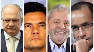 Edson Fachin, Sérgio Moro, Luiz Inácio Lula da Silva e Marcelo Odebrecht