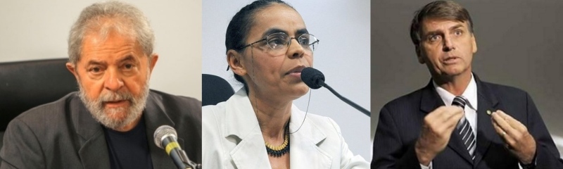 Luiz Inácio Lula da Silva, Marina Silva, Jair Bolsonaro