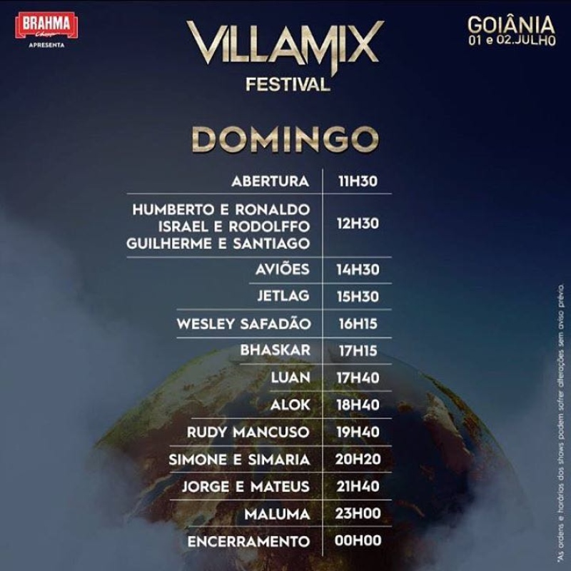 Villa Mix Goiânia 2017 - Domingo