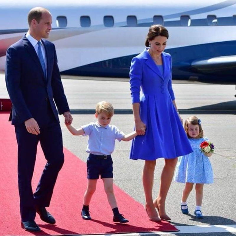 Príncipe William, George, Kate Middleton e Charlotte