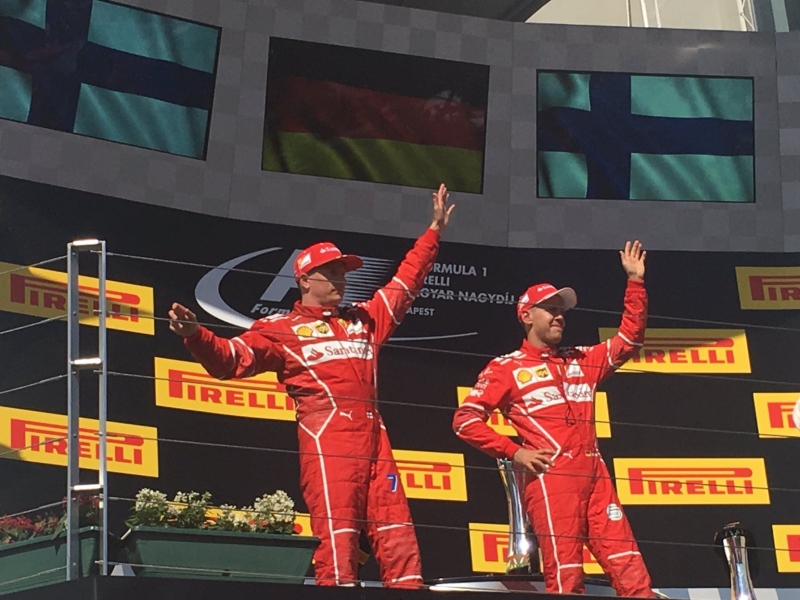 Com dobradinha da Ferrari, Vettel vence na Hungria e abre vantagem; Hamilton é 4º