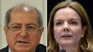 O ex-ministro Paulo Bernardo e a senadora Gleisi Hoffman