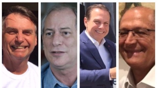Jair Bolsonaro, Ciro Gomes, João Doria e Geraldo Alckmin