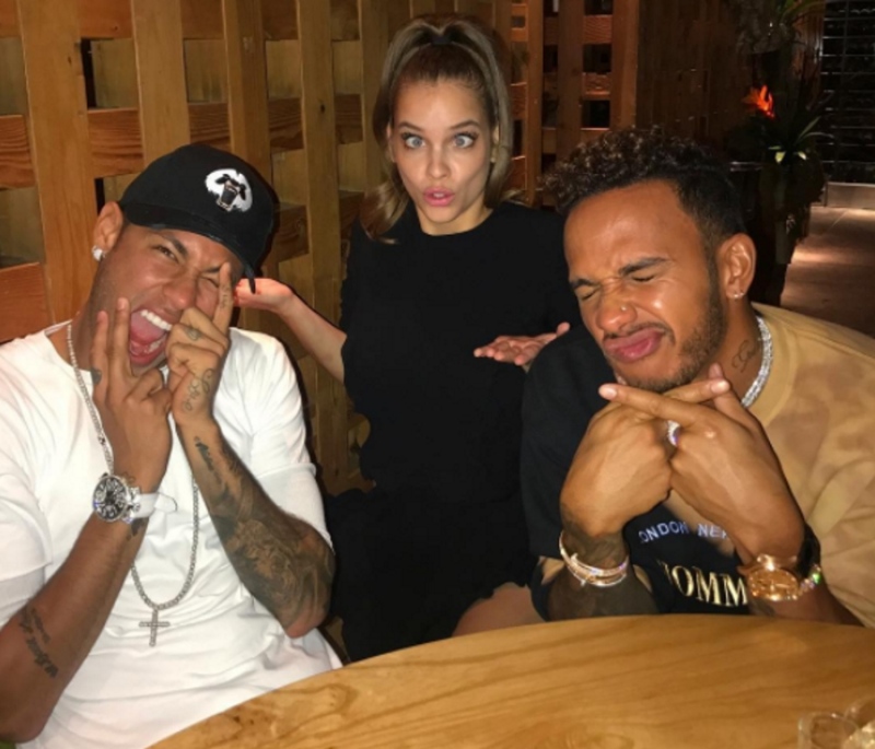 Neymar, Barbara Palvin e Lewis Hamilton