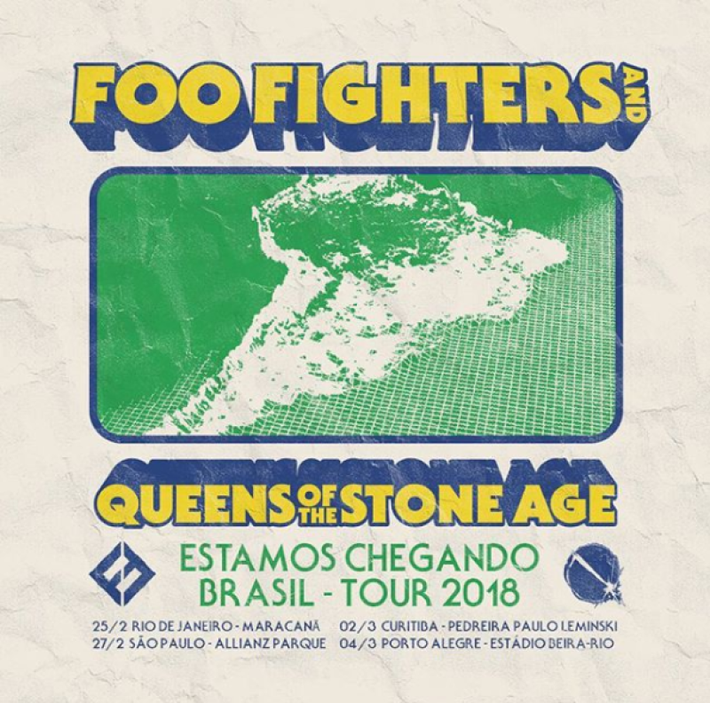 Confirmado: Foo Fighters e Queens Of The Stone Age no Brasil em 2018; veja datas