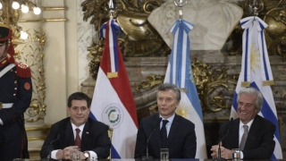 Horacio Cartes, Maurício Macri e Tabaré Vázquez