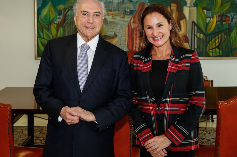 Presidente da República Michel Temer durante encontro com Flávia Piovesan, Ex-Secretária Nacional d
