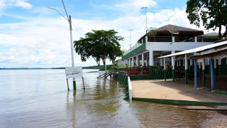 Rio Tocantins em cheia em Tocantinópolis 