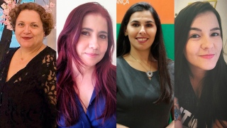 As psicólogas Juliana Corgozinho, Irenides Teixeira e Larissa Machado, e a orientadora educacional R