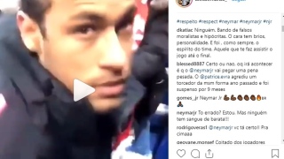 'Ninguém tem sangue de barata', diz Neymar ao se defender após agredir torcedor rival; veja vídeo