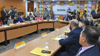 Governadores de sete estados da região da Amazônia Legal, chegam ao Tocantins para assinatura de Car