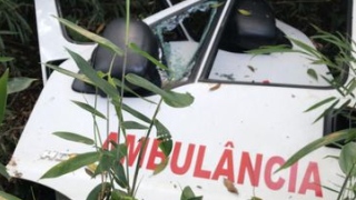 Ambulância usada em roubo de ouro - Divulgação/ Policia de São Paulo