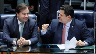 Presidente da Câmara, Rodrigo Maia, e presidente do Senado, Davi Alcolumbre