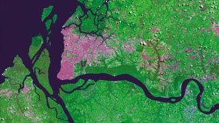 Imagem da região metropolitana de Belém tirada pelo satélite CBERS-4, atualmente em operação