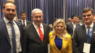 Eduardo Bolsonaro e Binyamin Netanyahu