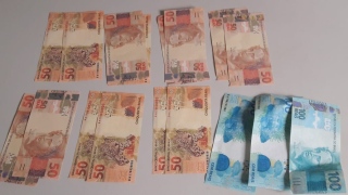 Dinheiro falso apreendido com suspeito detido 
