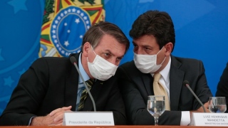 Jair Bolsonaro e o ministro Luiz Henrique Mandetta (Foto: Carolina Antunes/PR)