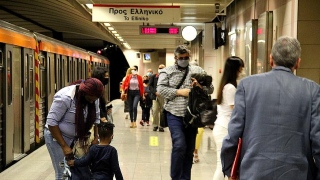 Metrô em Atenas, na Grécia