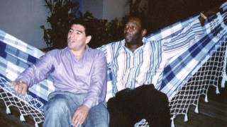 Maradona e Pelé no Rio em 1995