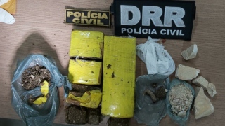 Droga apreendida em Araguaína com suspeito 