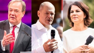 Armin Laschet (CDU), Olaf Scholz (SPD) e Annalena Baerbock (Verde) lideram as pesquisas de boca de u