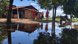 Em Caseara, nível da água começou a baixar, mas em caso de novas chuvas famílias devem ficar atentas