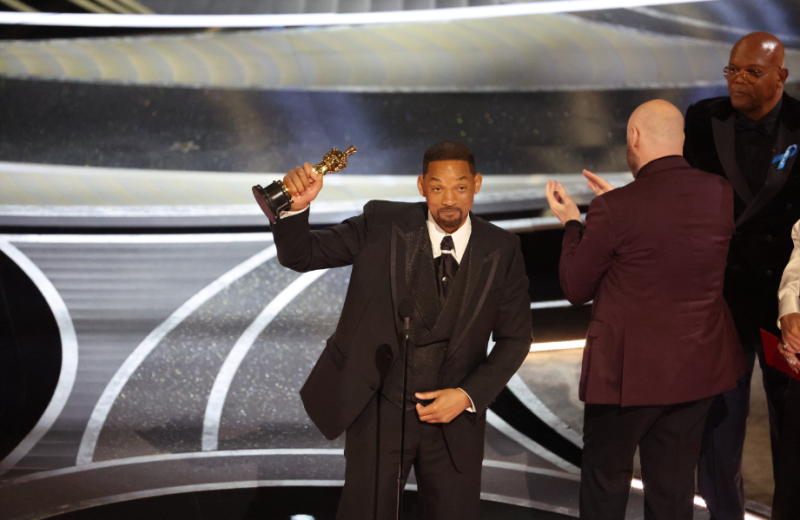 Will Smith após receber o prêmio de melhor ator 