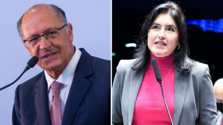 Geraldo Alckmin (PSB) e Simone Tebet (MDB) 